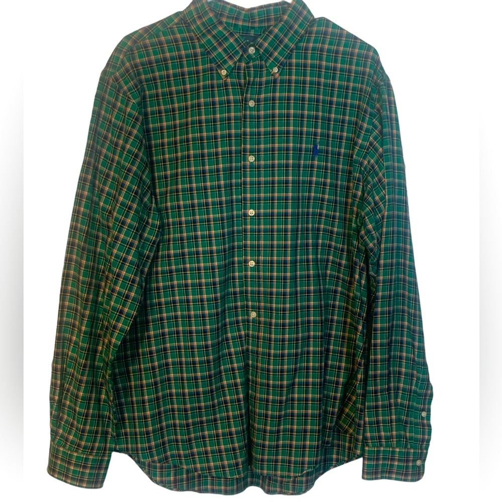 Ralph Lauren Plaid Custom Fit Long Sleeve Button Down